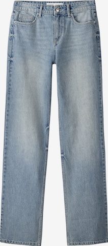 Bershka Regular Jeans in Blauw: voorkant