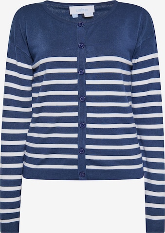 Cardigan usha BLUE LABEL en bleu : devant