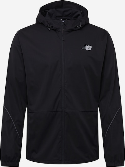 new balance Sportjacke in hellgrau / schwarz, Produktansicht