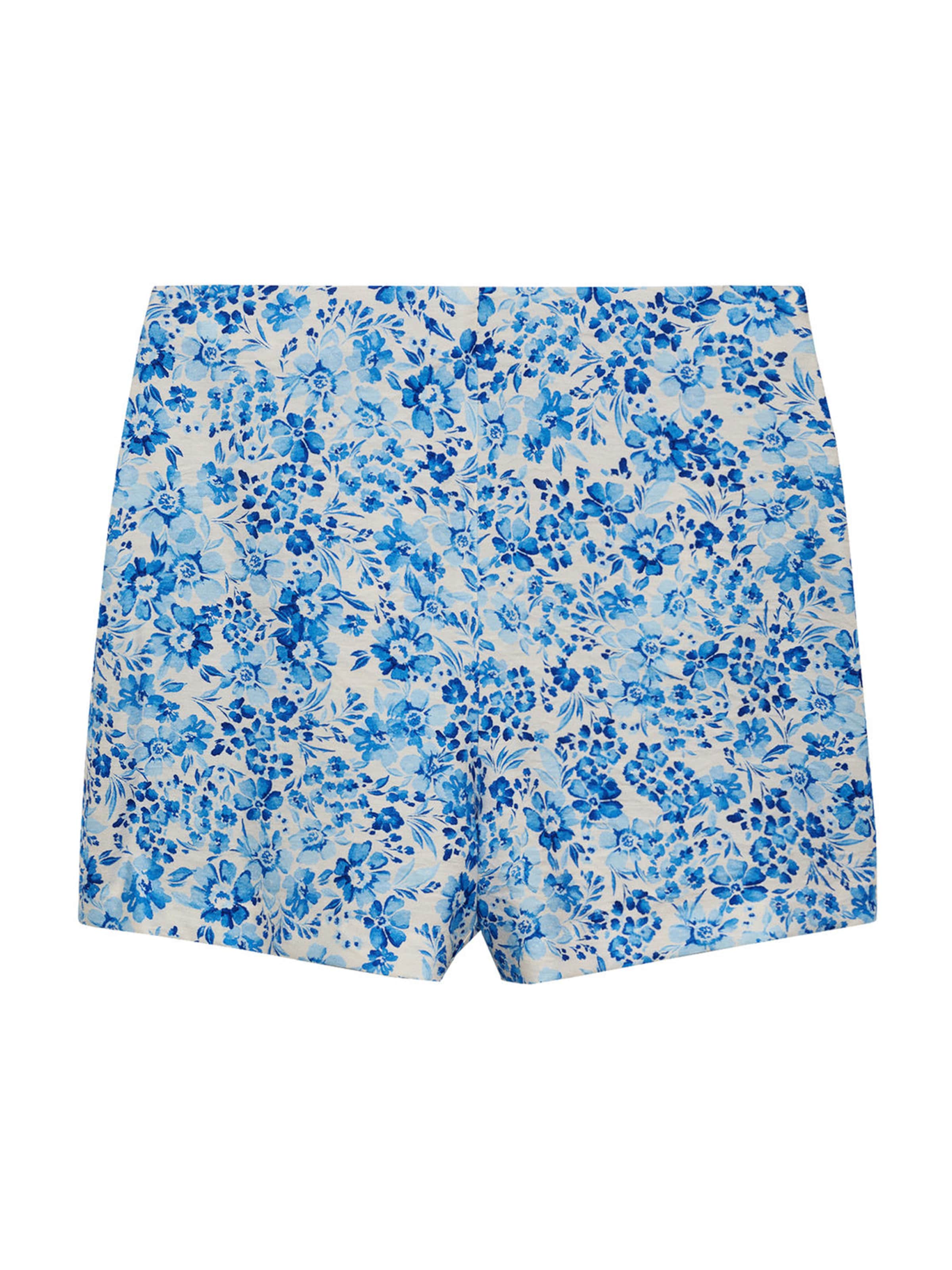 MANGO Broek 'Concha' in Blauw: voorkant