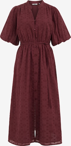 WE FashionKošulja haljina - crvena boja: prednji dio