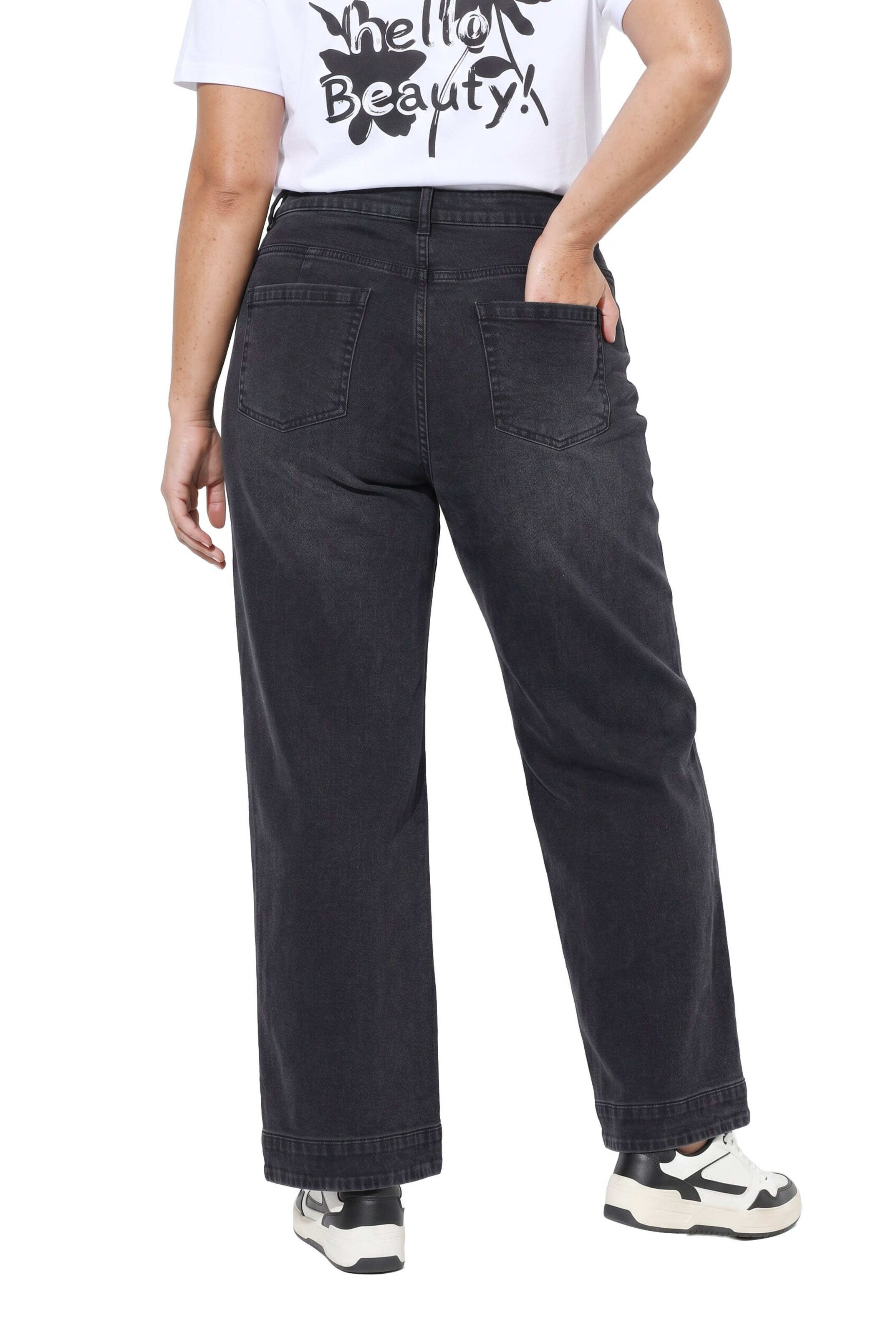 MIAMODA Loosefit Jeans in Schwarz