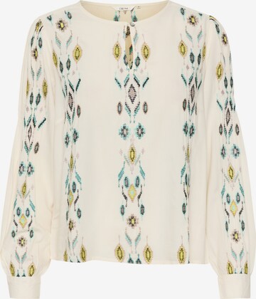 Cream Blouse in Wit: voorkant