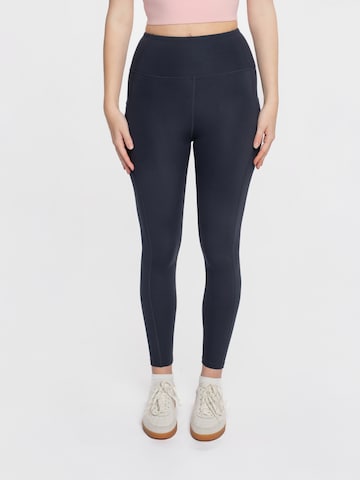 mymotus Skinny Sportovní kalhoty – modrá: přední strana