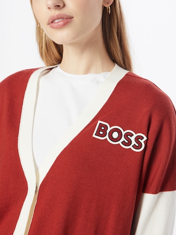 BOSS Orange Knit cardigan 'Fabulas' in Red