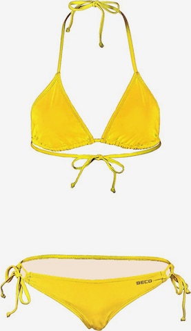 BECO the world of aquasports Triangle Bikini in Yellow: front