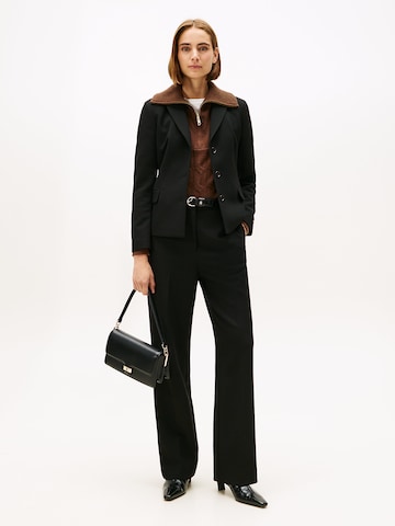TOMMY HILFIGER Regular Trousers with creases in Black