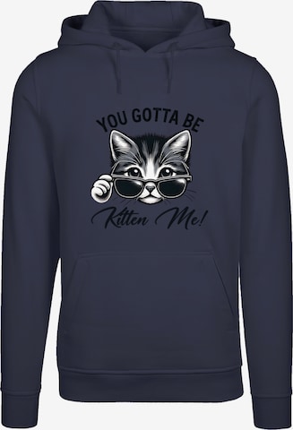 Sweat-shirt 'Kätzchen You Gotta Be Kitten Me!' F4NT4STIC en bleu : devant