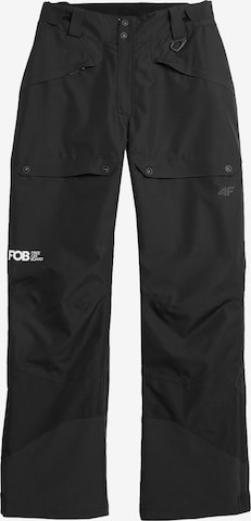 Regular Pantalon outdoor 4F en noir : devant