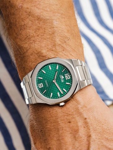 Montre à affichage analogique Lotus en vert : devant