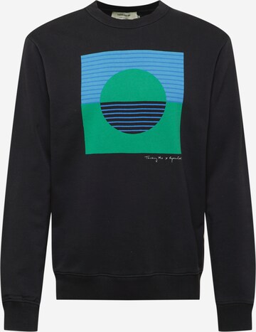 Thinking MU Sweatshirt 'Horizon' in Black: front