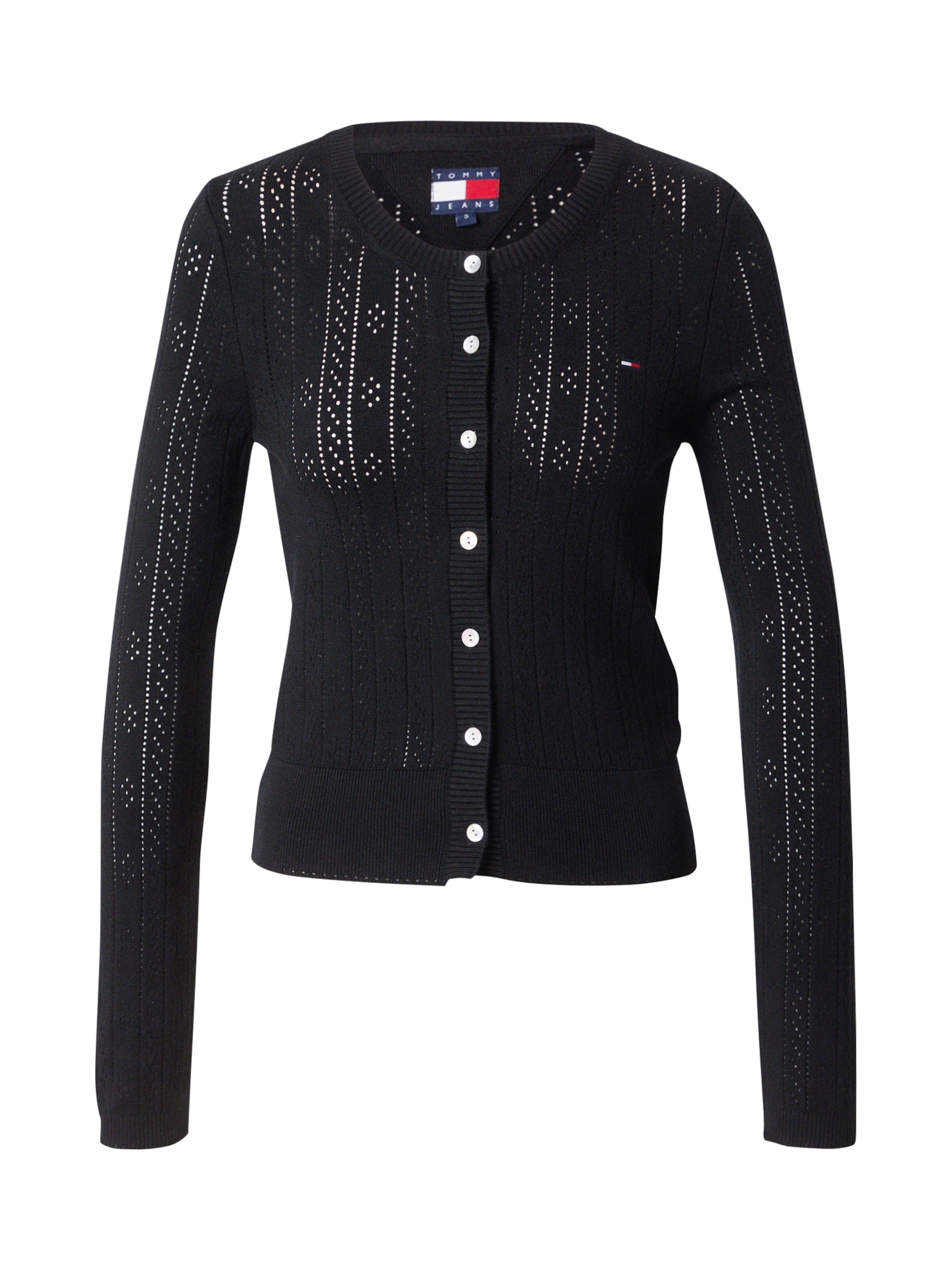 Tommy Jeans Kardigán - fekete: elől