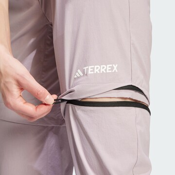 ADIDAS TERREX Tapered Workout Pants 'Utilitas' in Purple