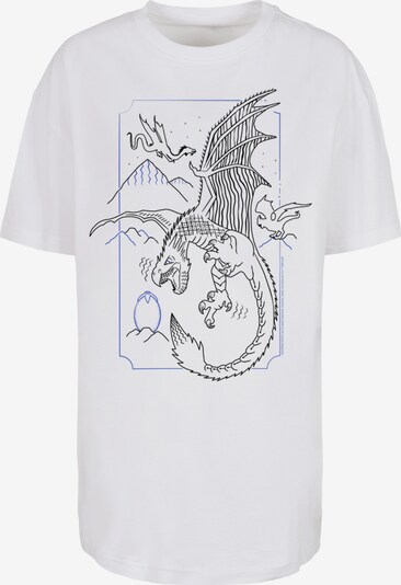 Maglietta 'Harry Potter Dragon Line Art' F4NT4STIC di colore blu scuro / nero / bianco, Visualizzazione prodotti