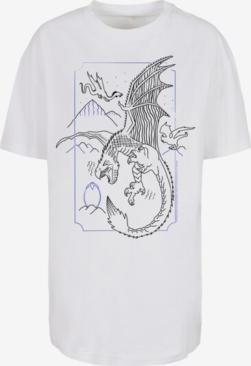 F4NT4STIC T-Shirt 'Harry Potter Dragon Line Art' in dunkelblau / schwarz / weiß, Produktansicht