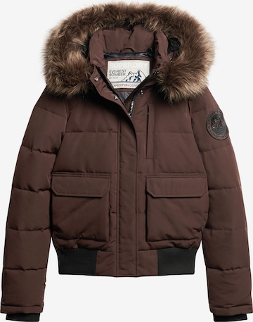 Veste d’hiver Superdry en marron : devant