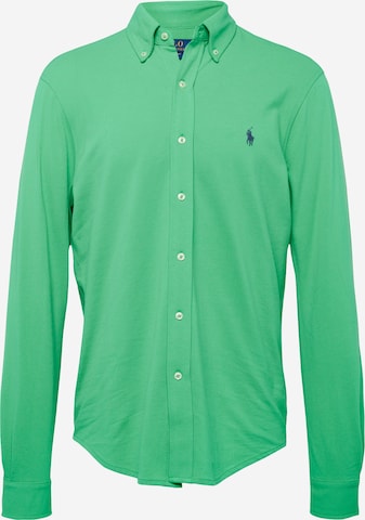 Slim fit Cămașă de la Polo Ralph Lauren pe verde: față