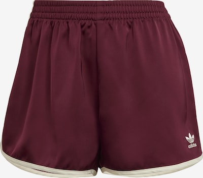 ADIDAS ORIGINALS Pantalón 'Adicolor' en rojo vino / blanco natural, Vista del producto