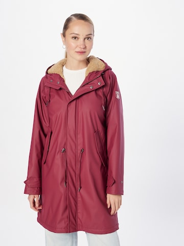 Derbe Raincoat 'Friese Tidaholm' in Red: front