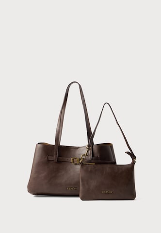 Borsa a spalla di REPLAY in marrone: frontale