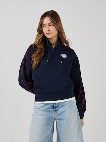 FC BAYERN MÜNCHEN Half-Zip Pullover Essentials in Blau: Vorderseite