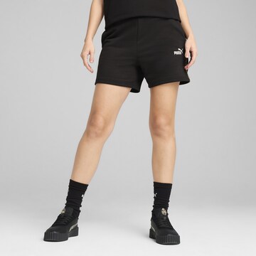 Regular Pantalon 'Essentials' PUMA en noir : devant