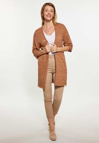 Usha Knit Cardigan in Brown