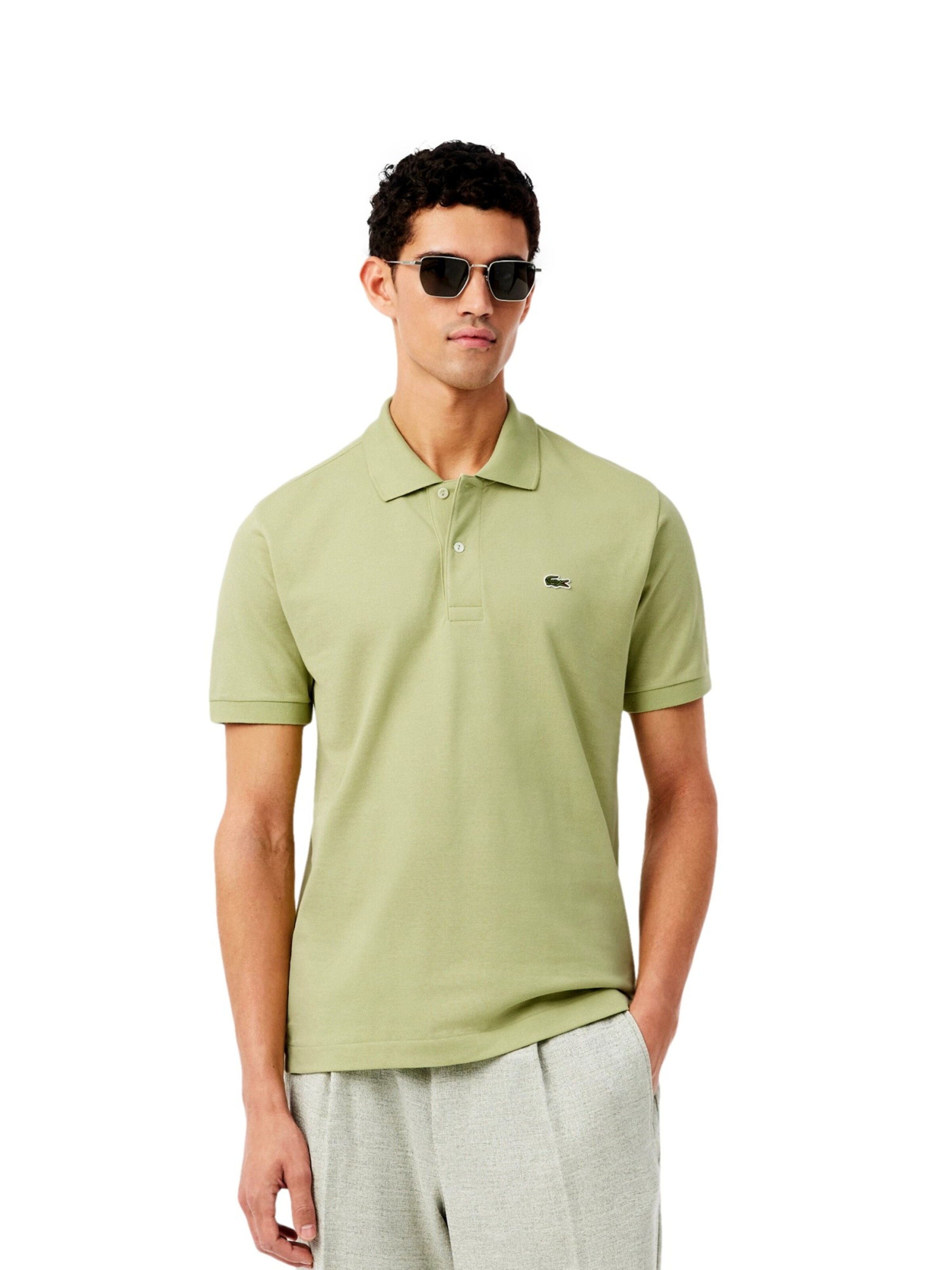 LACOSTE Regular fit Shirt in Green: front