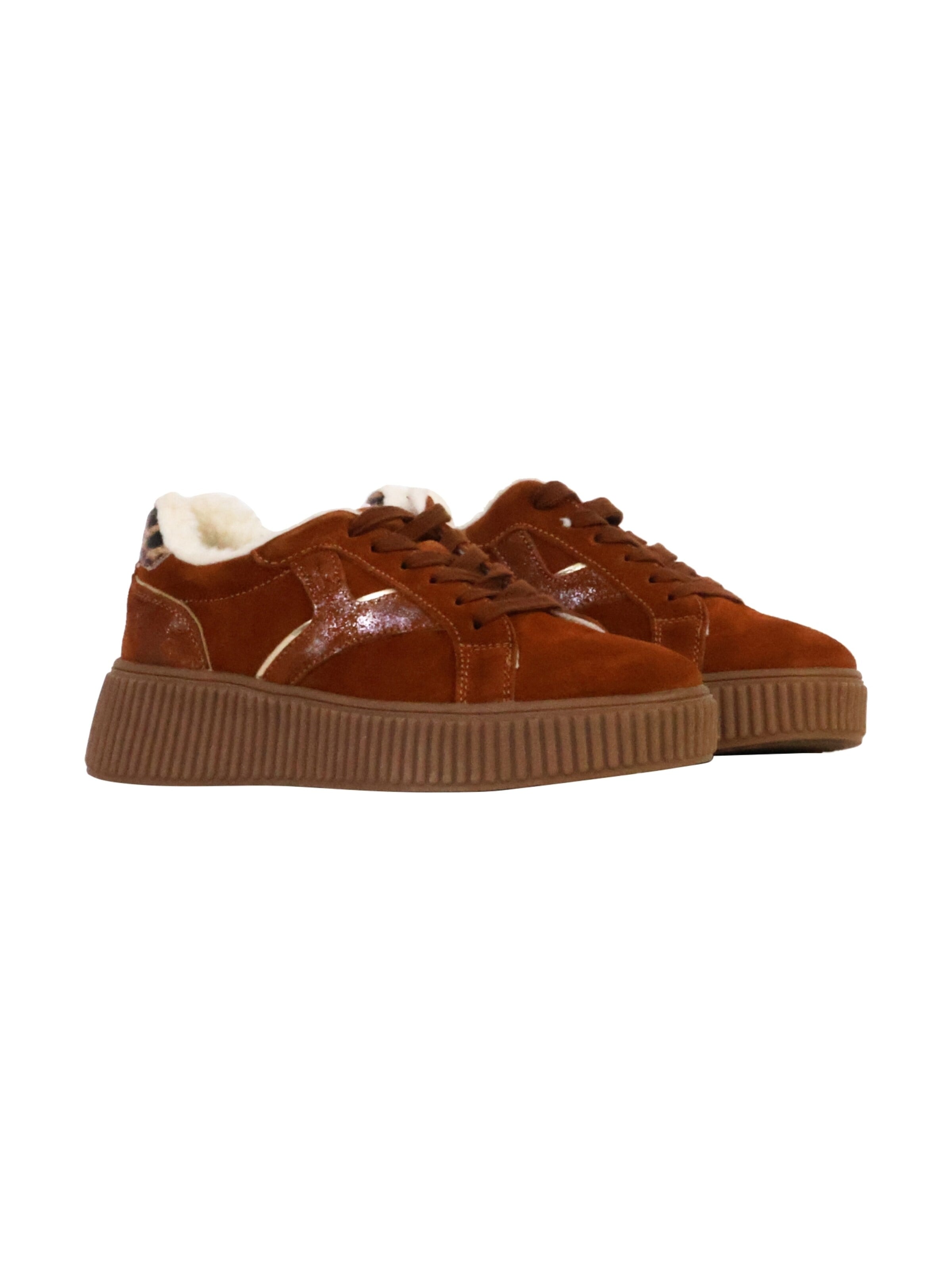 Chaussure de sport à lacets 'Alénoa-Sneaker aus Leder' The Divine Factory en marron