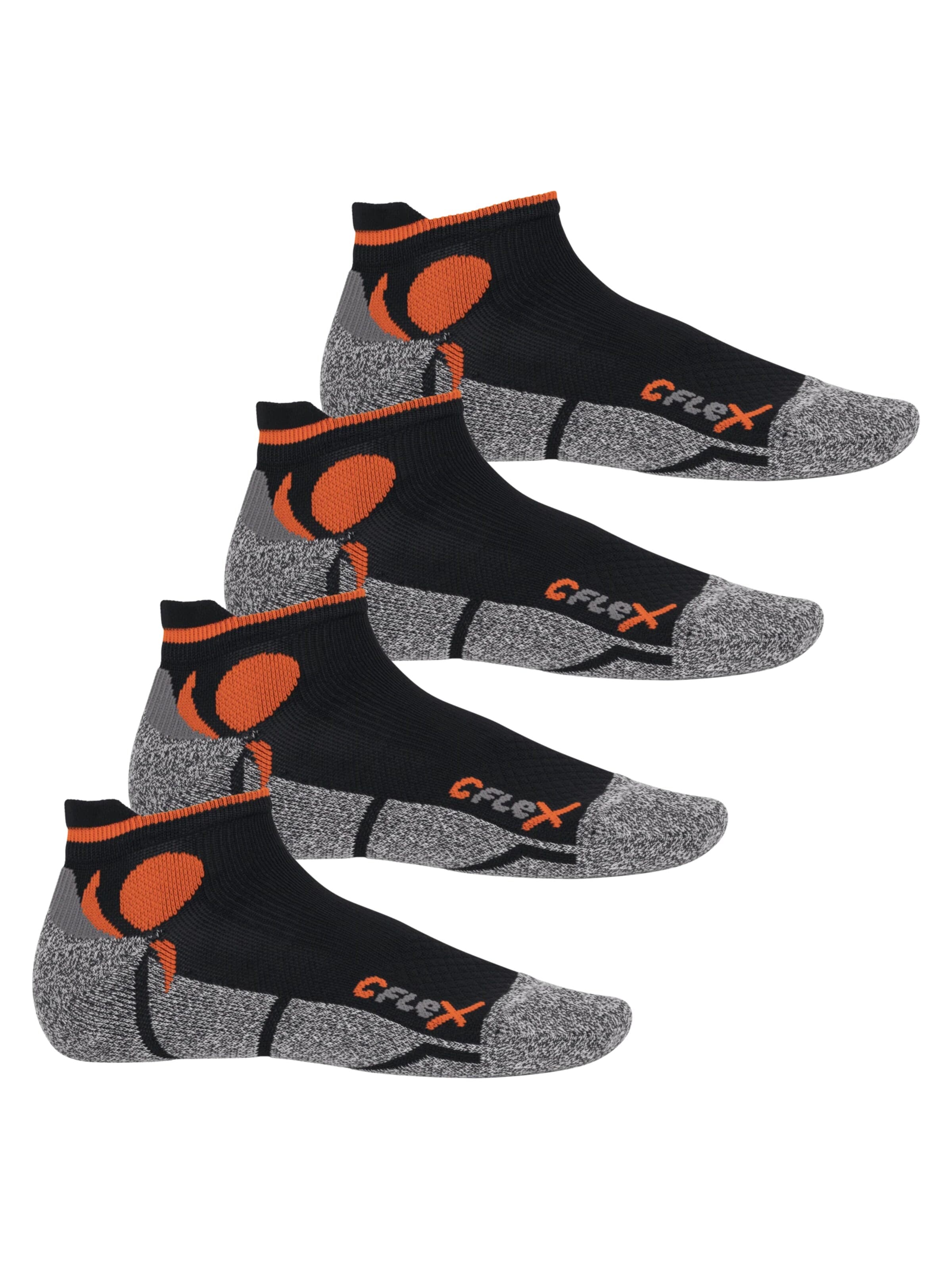 cflex Athletic Socks 'Running' in Orange: front