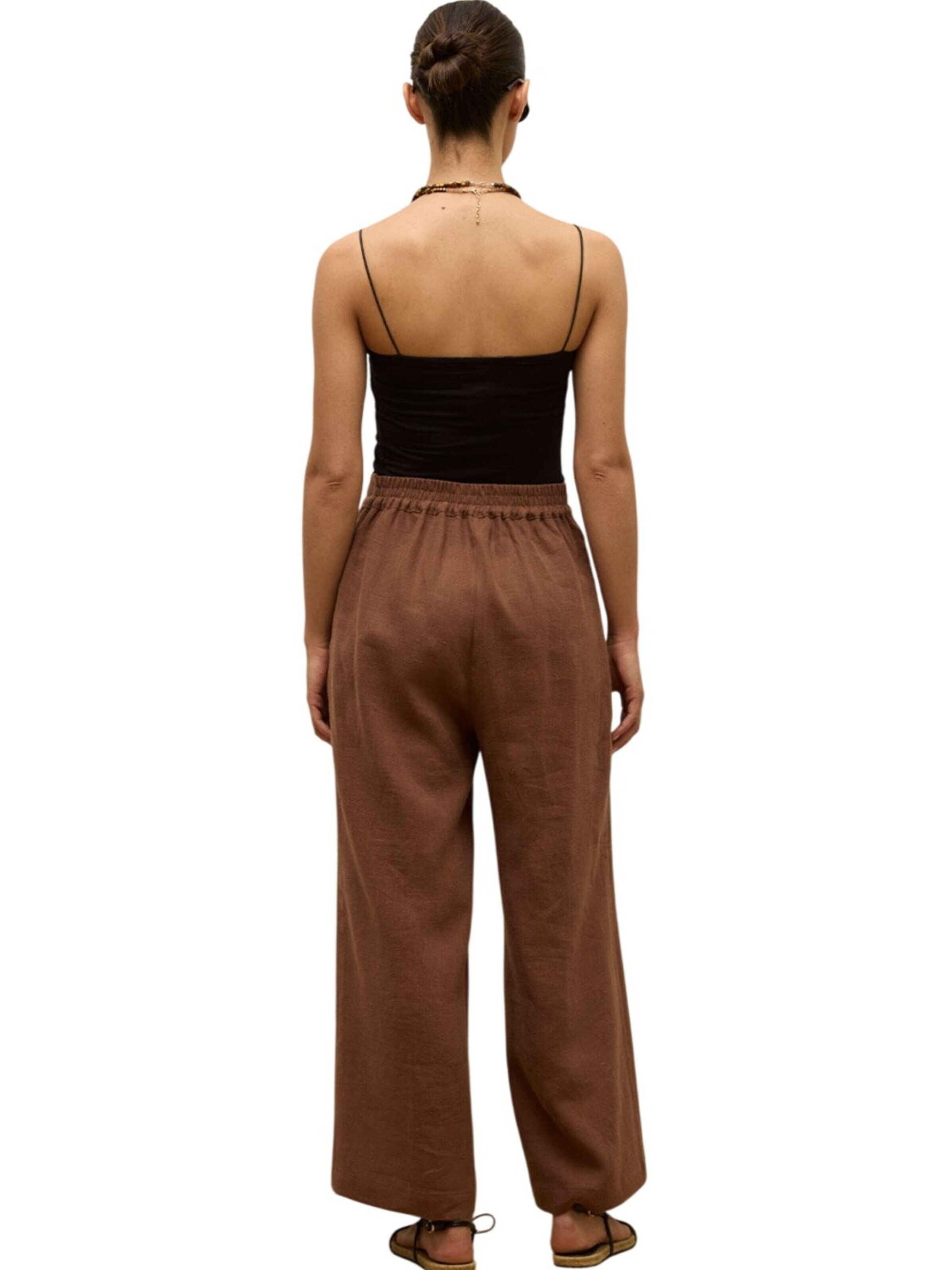 MANUKA Wide Leg Hose in Braun