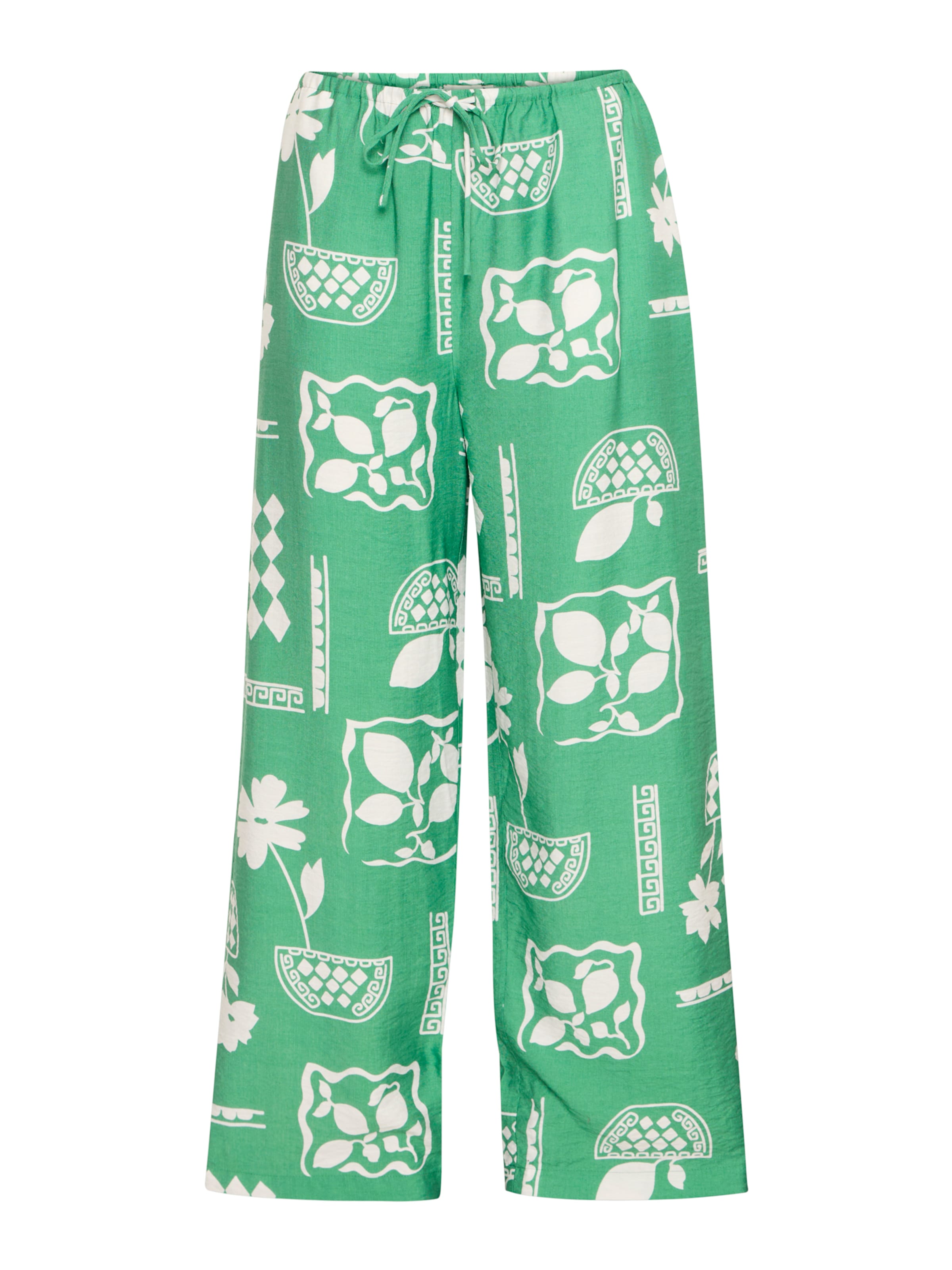 Wide leg Pantaloni 'IHYETTA' di ICHI in verde: frontale