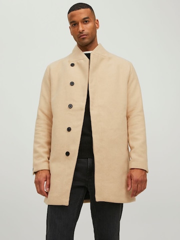 JACK & JONES Between-Seasons Coat in Beige: front