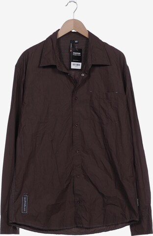 QUIKSILVER Button Up Shirt in XXL in Brown: front