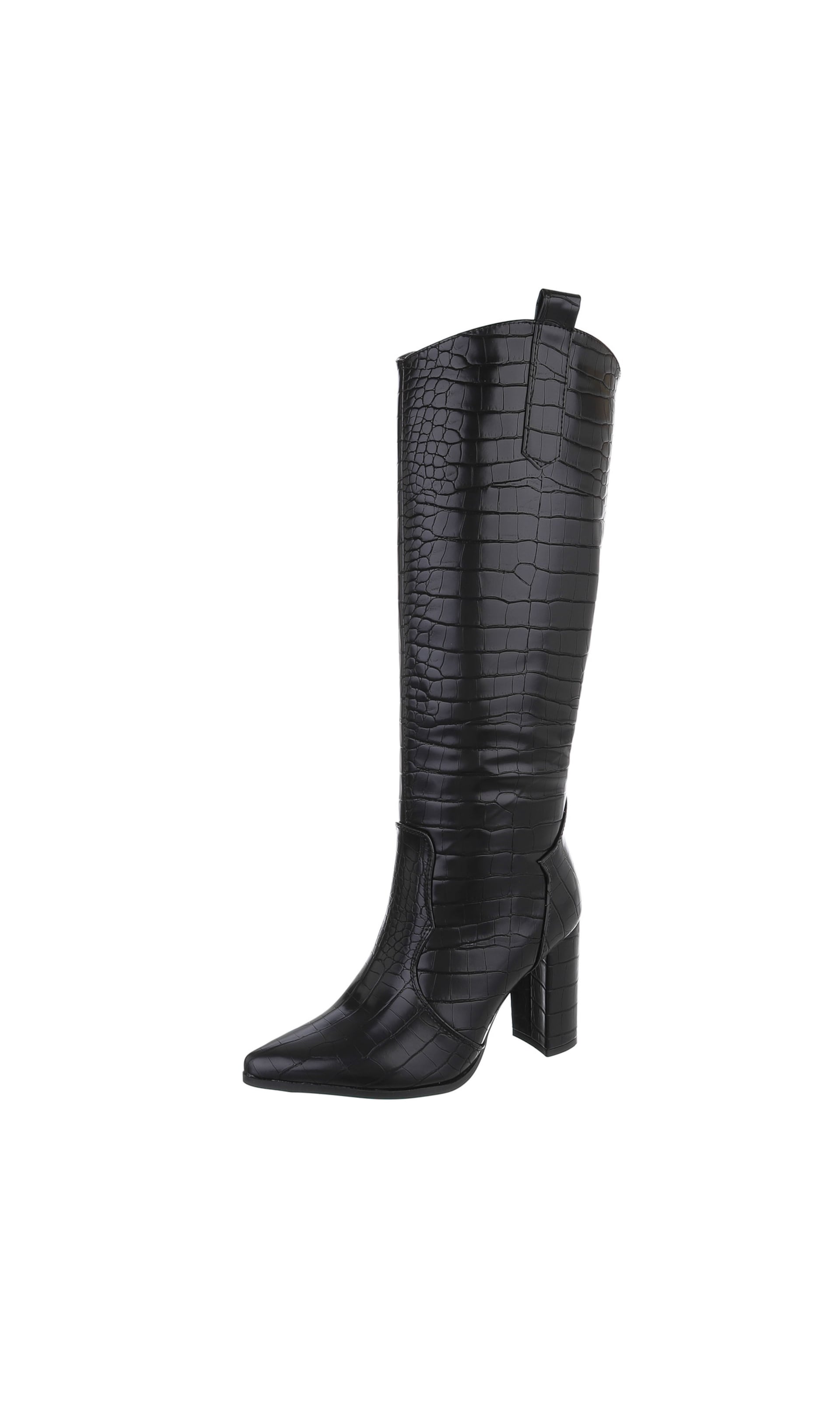 Ital-Design Stiefel in Schwarz: Vorderseite