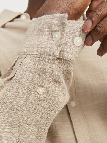 JACK & JONES Comfort Fit Hemd in Beige