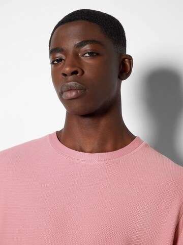 Bershka Koszulka w kolorze różowy