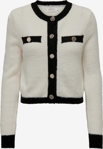 ONLY Knit Cardigan 'LADY' in White: front