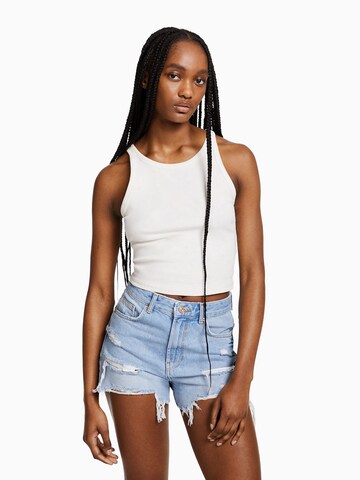 Bershka Regular Shorts in Blau: predná strana