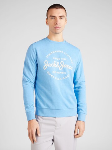 JACK & JONES Sweatshirt 'FOREST' in Blauw: voorkant