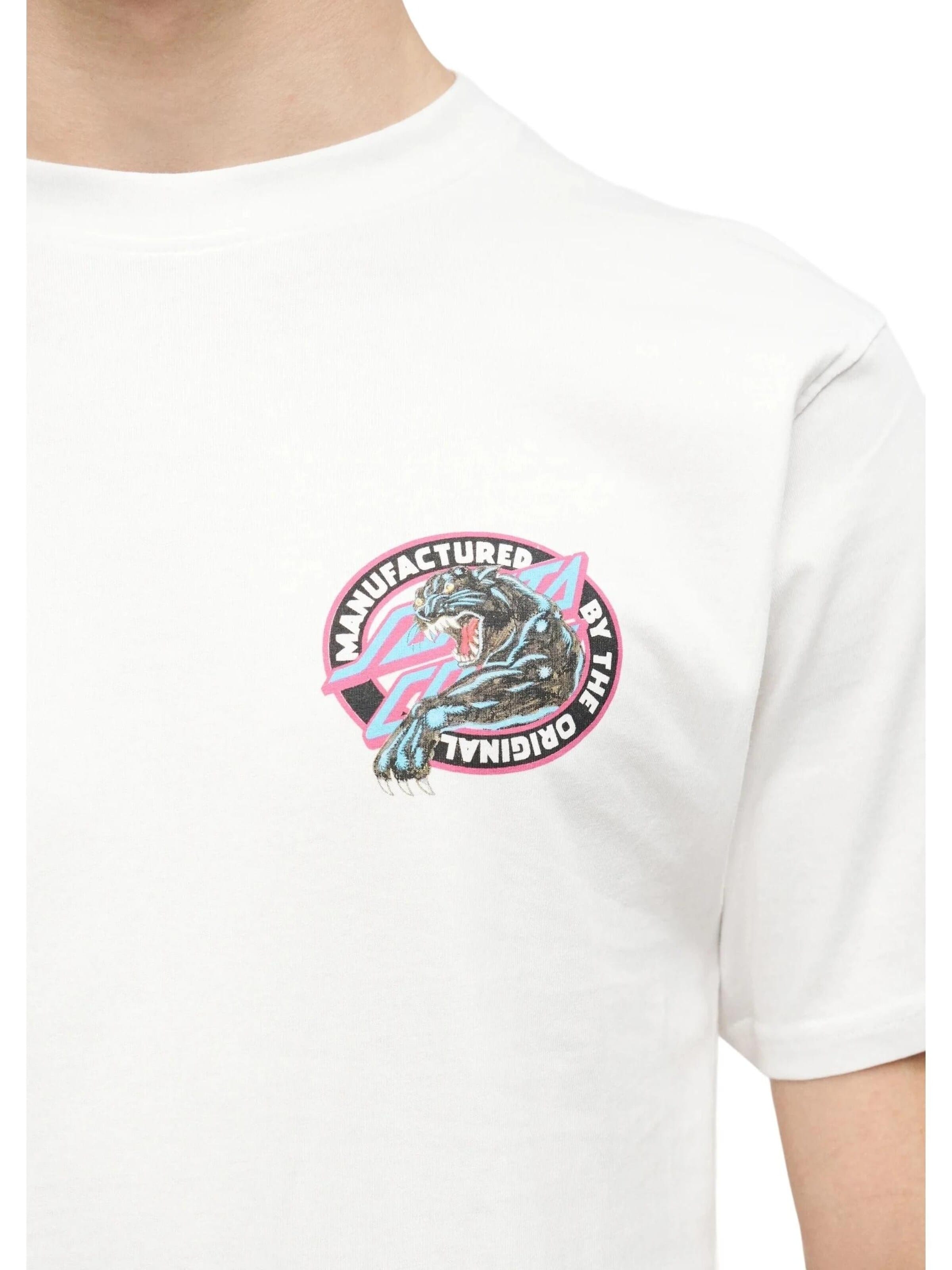 Santa Cruz - Camisa 'Camiseta santa cruz blanca natas sketch panther tee' em branco: frente