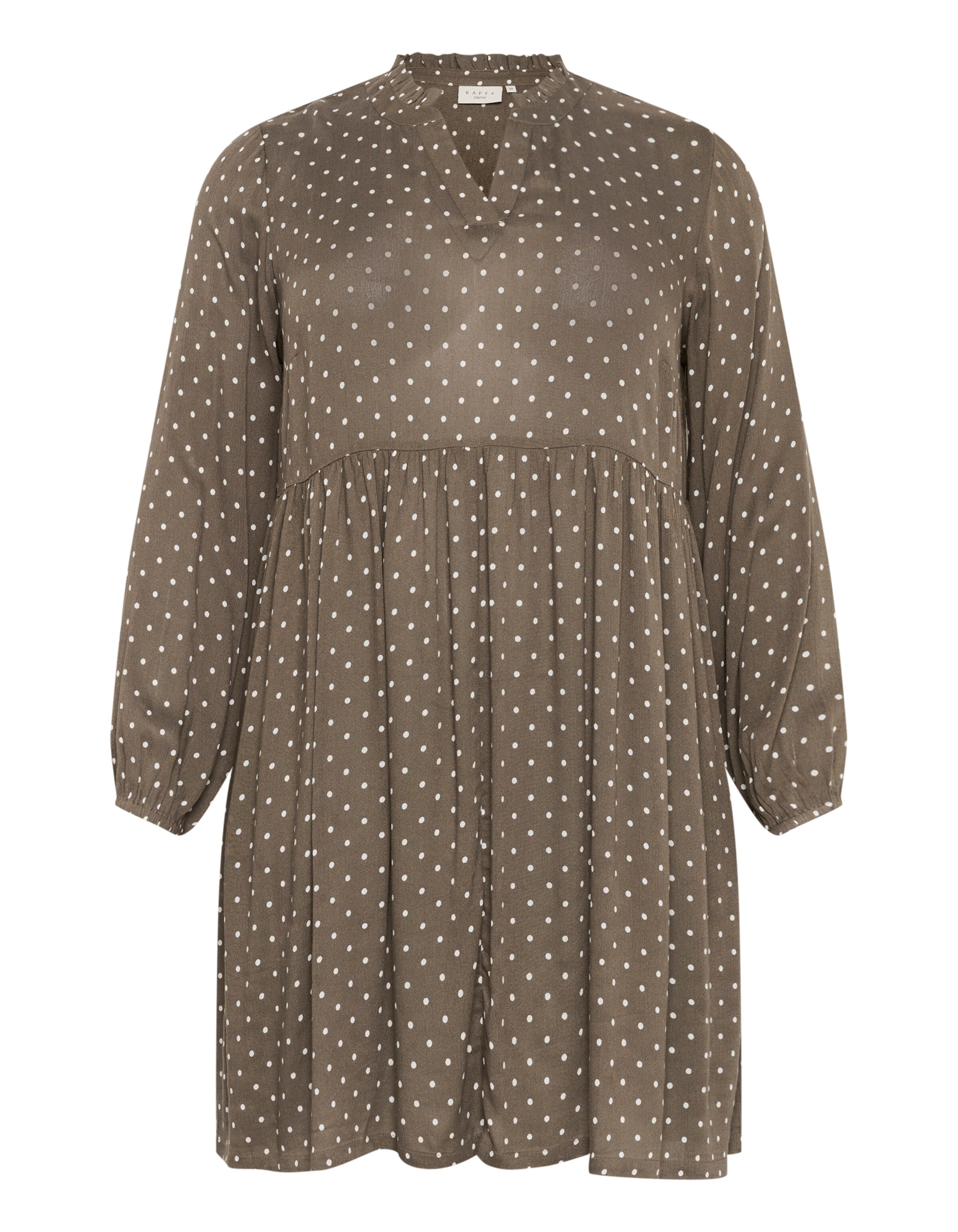 KAFFE CURVE Kleid 'Betty' in Braun: Vorderseite