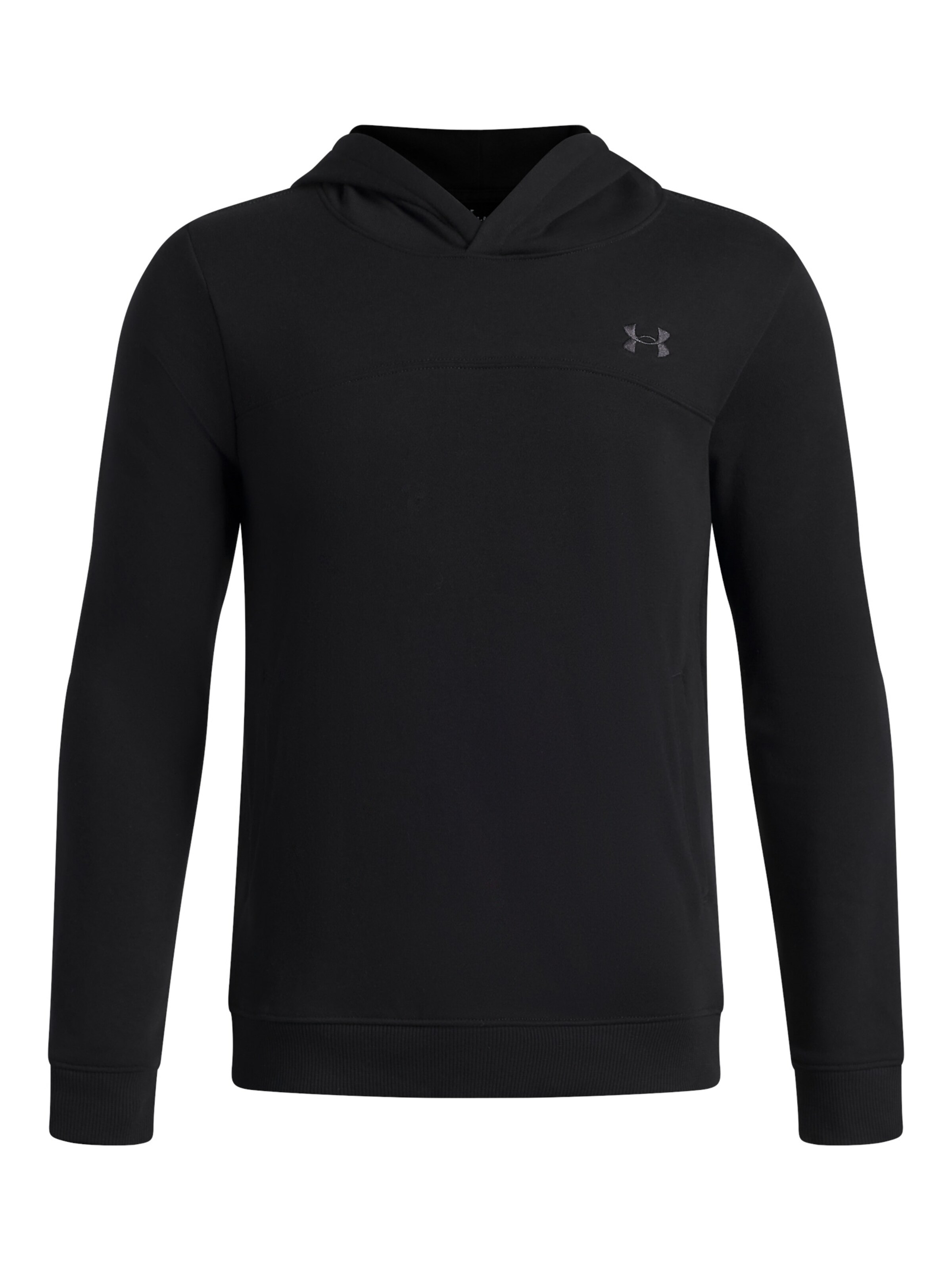 UNDER ARMOUR Sportief sweatshirt 'Rival' in Zwart: voorkant