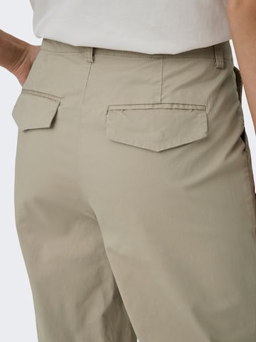 ONLY Regular Pleat-Front Pants 'ONLBiana' in Beige