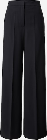 juoda BOSS Plačios klešnės Kelnės su kantu 'Tekiranian': priekis