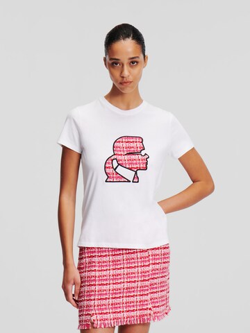 Karl Lagerfeld T-shirt i vit: framsida