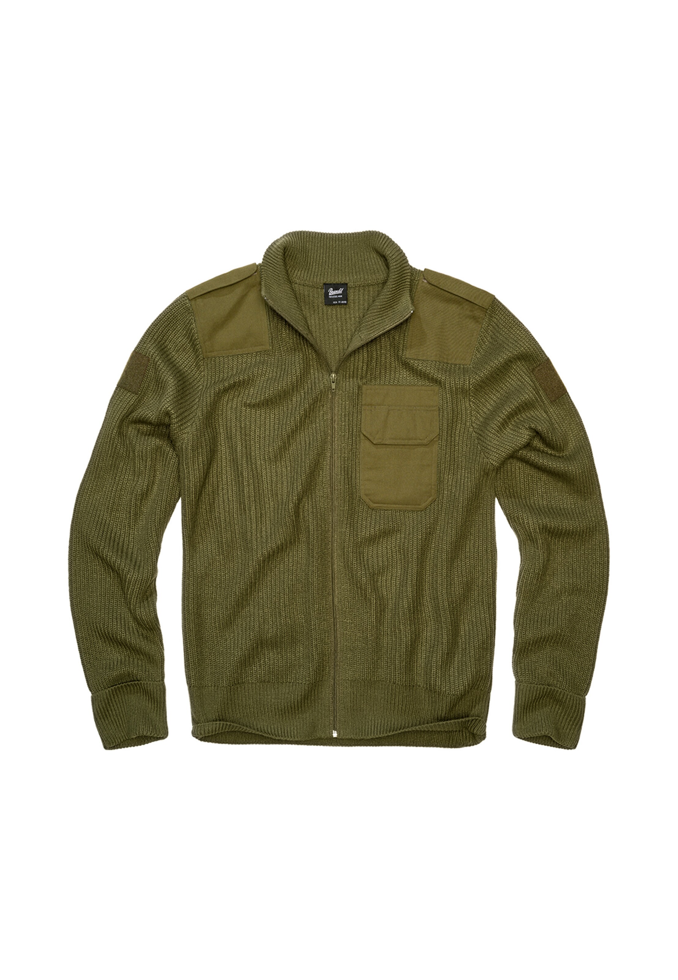 Brandit Strickjacke in Grün: Vorderseite