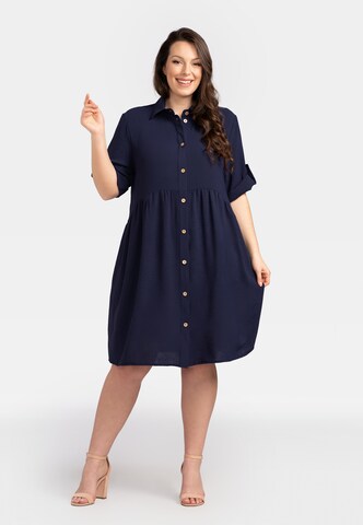 Robe-chemise 'ANKA' Karko en bleu : devant