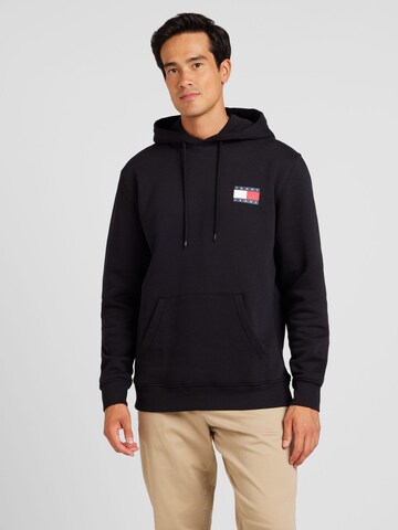 Tommy Jeans Sweatshirt 'ESSENTIAL' i svart: framsida