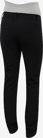 Coupe slim Pantalon 'Alba' MAMALICIOUS en noir